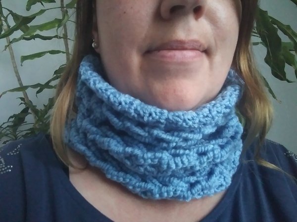 crochet pattern infinity scarf "Jule"