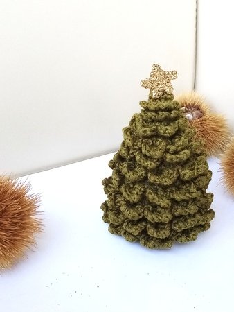 Christmas tree Gnome. Crochet pattern