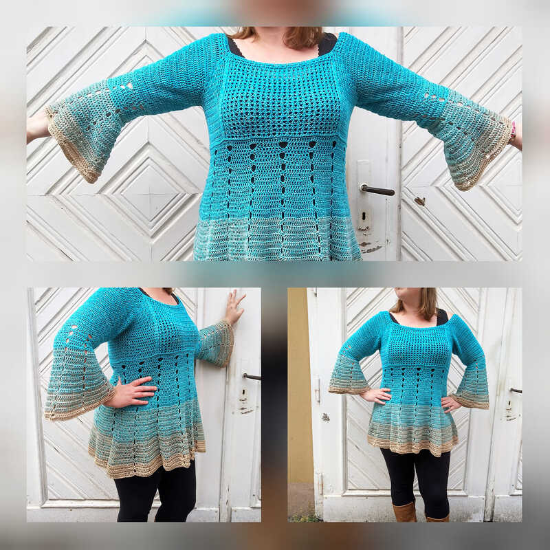 Elfengleich - Pulli/Tunika/Kleid - RVO häkeln für alle Größen