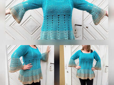 Elfengleich - Pulli/Tunika/Kleid - RVO häkeln für alle Größen