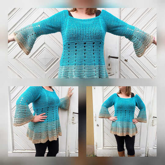 Elfengleich - Pulli/Tunika/Kleid - RVO häkeln für alle Größen