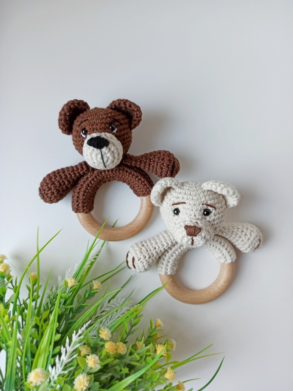 Pattern Baby rattle bear