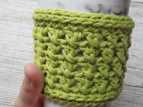 Pattern Crossrows Coffee Cup Cozy
