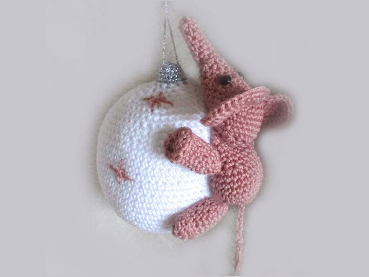 Weihnachtskugel “Rosa   Elefant “