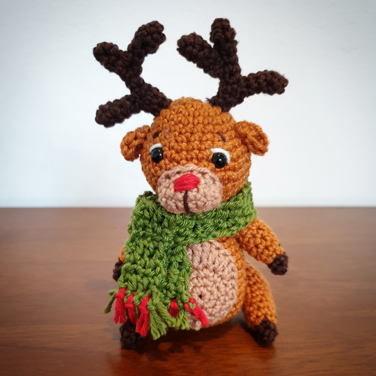 Häkelanleitung "Rentier Rudi mit Geschenkbox"