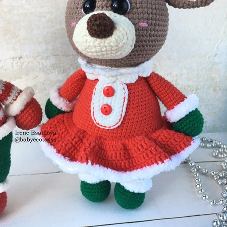 Crochet Amigurumi Pattern Christmas Reindeer Garsey Doe