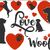 Hund Hunde Liebe Silhouette Stickdatei Herz