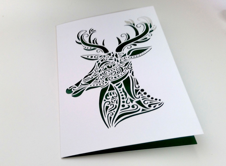 Plotterdatei SVG DXF Hirsch