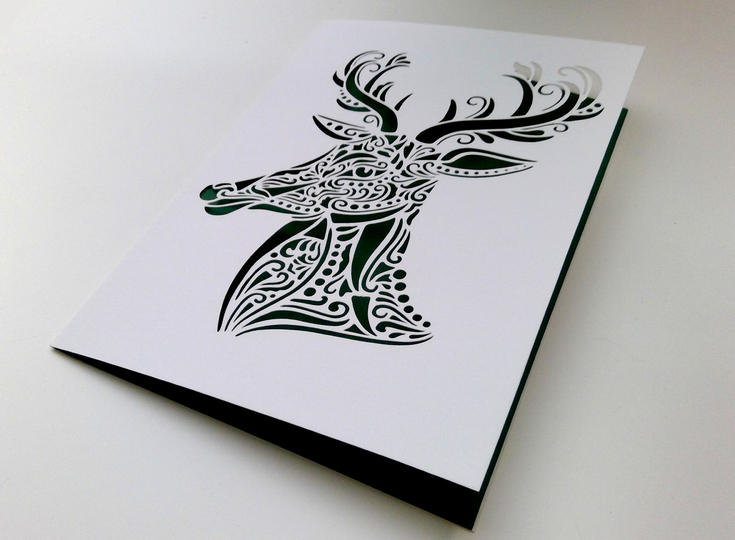 Plotterdatei SVG DXF Hirsch