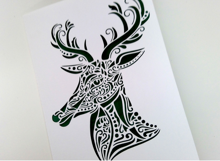 Plotterdatei SVG DXF Hirsch