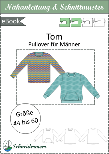 Tom – Herrenpullover mit Kängurutasche, Sweatshirt für Alltag, Gr. 44-60