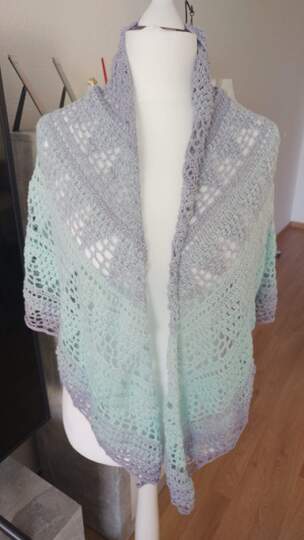 Tuch Helga häkeln Häkeltuch Dreieckstuch