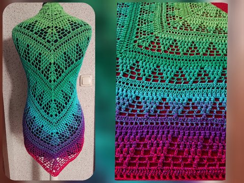 Tuch Helga häkeln Häkeltuch Dreieckstuch