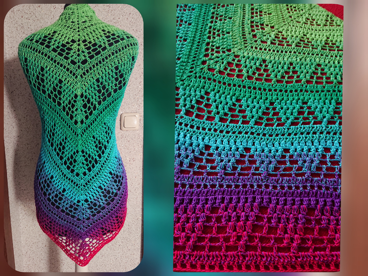 Tuch Helga häkeln Häkeltuch Dreieckstuch