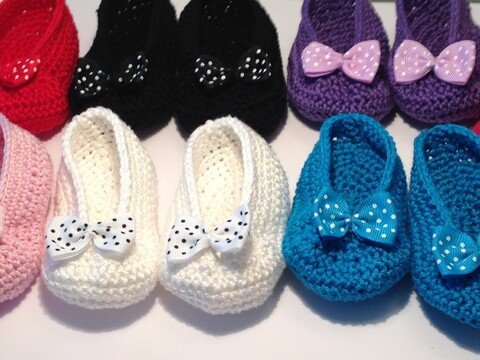 Häkelanleitung Baby Ballerinaschuh