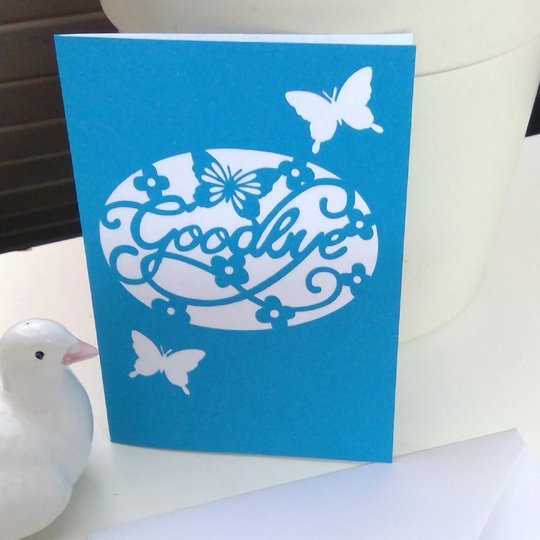 Karte Good by Plotterdatei SVG DXF