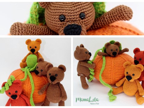 Teddy „Kürbiszeit“ - Häkelanleitung