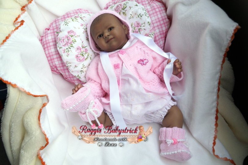 Strickanleitung Babyset f. Reborn und Baby 3-teilig Modell Miriam Gr. 50-56