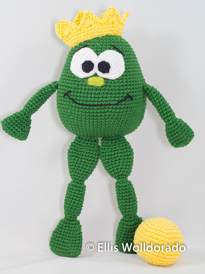 Froschkönig Louis, Amigurumi, Häkelanleitung