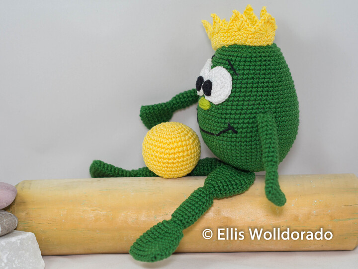 Froschkönig Louis, Amigurumi, Häkelanleitung