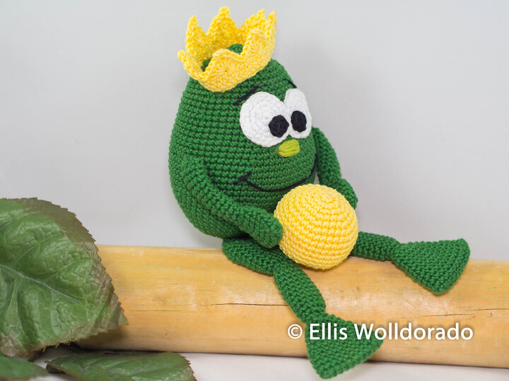 Froschkönig Louis, Amigurumi, Häkelanleitung