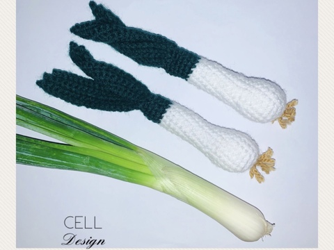 Lauchstange Gemüse Häkelanleitung