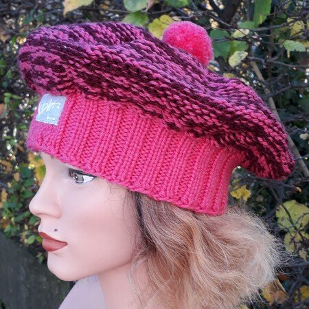 Knitting pattern "beret" in 6 sizes