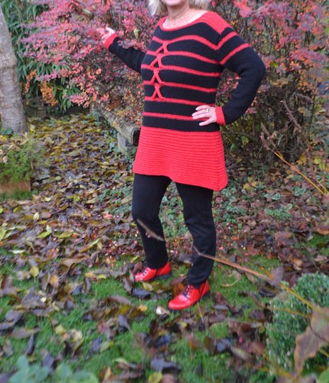 Strickanleitung für Damen Pullover  "Moni", Gr. S-M-L-XL