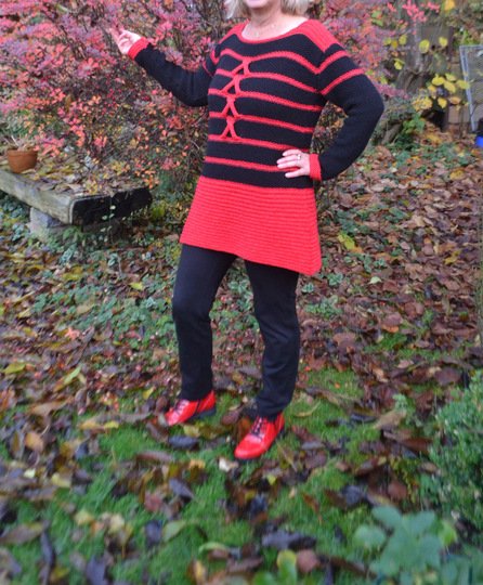 Strickanleitung für Damen Pullover  "Moni", Gr. S-M-L-XL