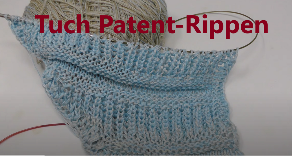 Tuch Patent-Rippen stricken