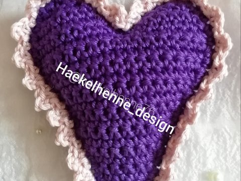 Pikot Herz Häkelanleitung