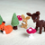 Häkelanleitung Waldtiere mini komplett, Hase, Reh, Fuchs, Bäume, Pilze