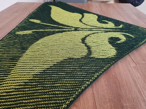 Butterfly, Shadow Knitting, Illusion Knitting, Motif Shawl