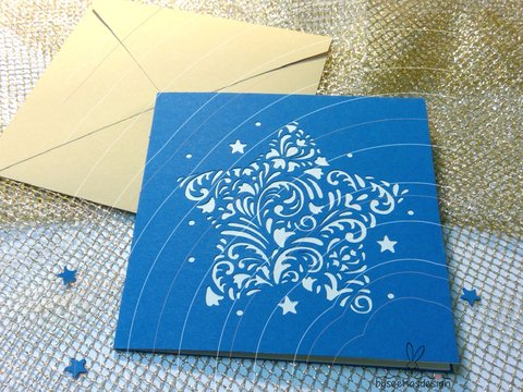 Weihnachtskarte Ornament Stern Plotterdatei SVG DXF