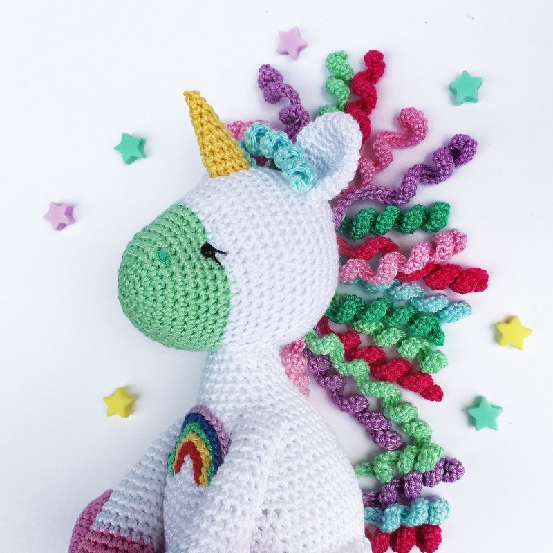 Amigurumi Unicorn with Rainbow Crochet pattern - Image 3