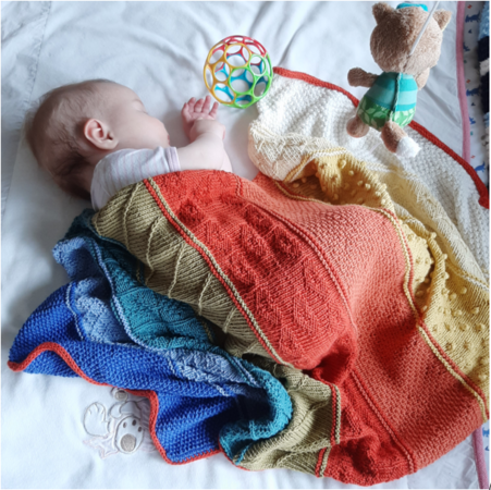 Knitting pattern "Baby Blanket Summer Rainbow"