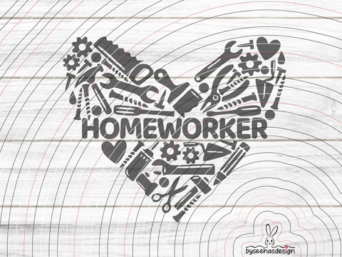 Herz Homeworker Plotterdatei SVG DXF