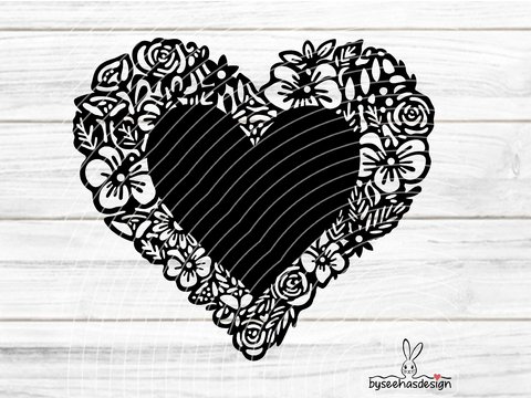 Herz Rahmen Plotterdatei SVG DXF