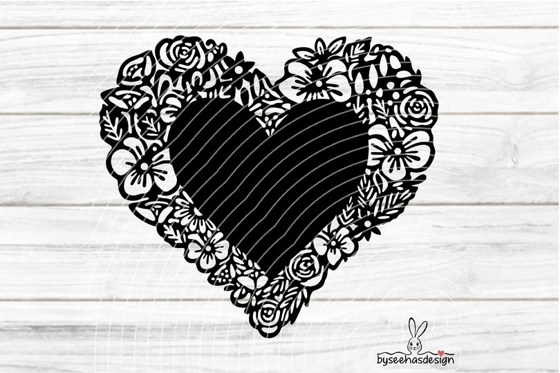 Herz Rahmen Plotterdatei SVG DXF