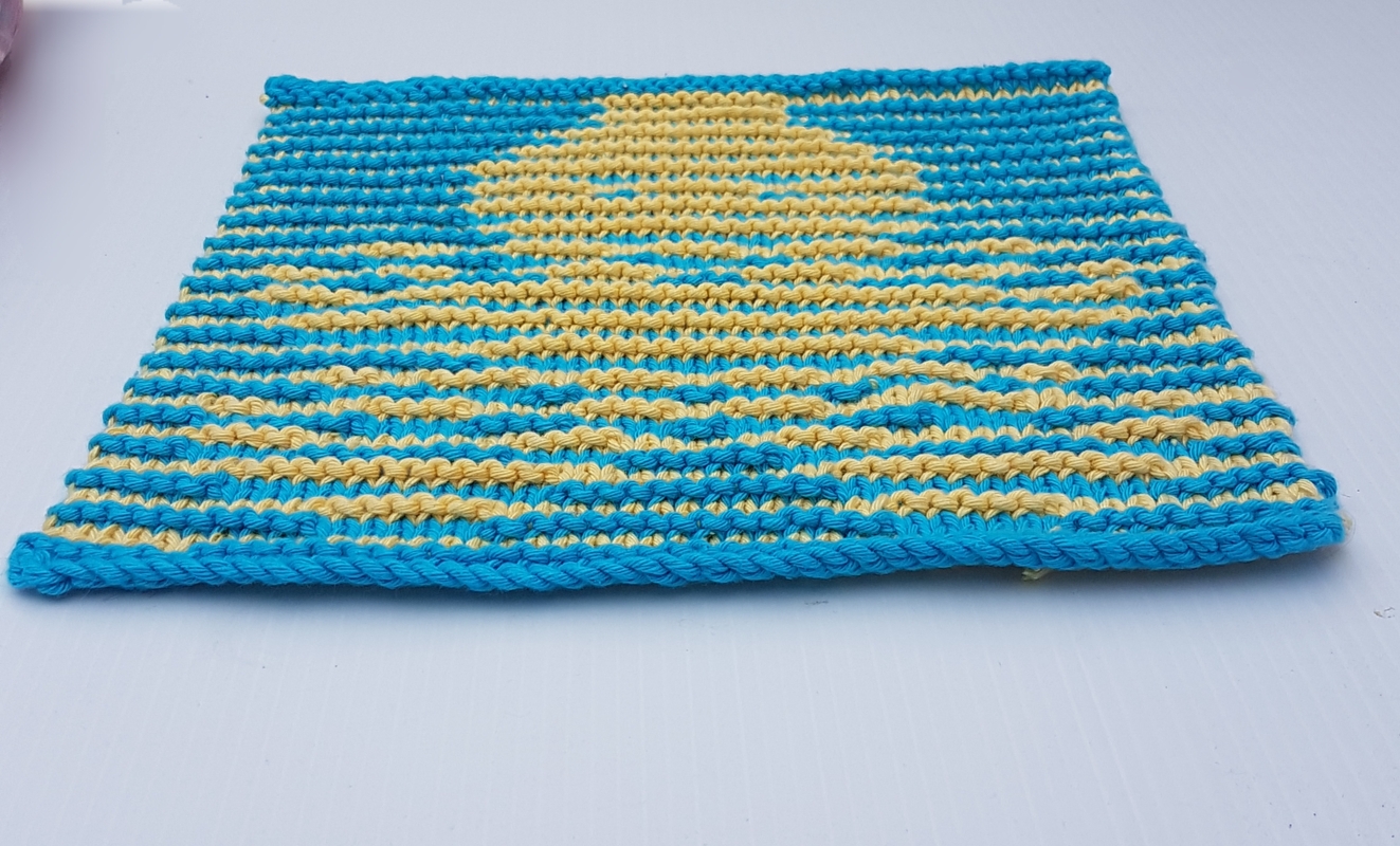 Anleitung Tintenfisch Geschirrtuch in Illusionsstricktechnik