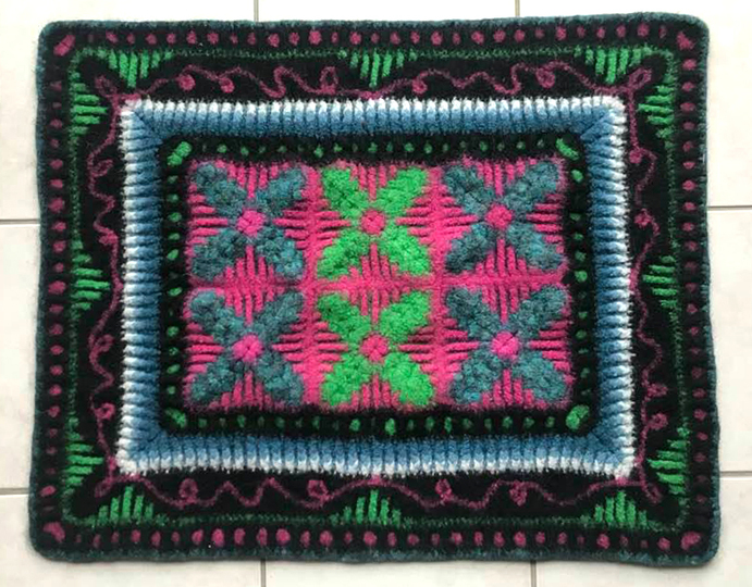 FilzWolleTeppich "Ticktacktoe"