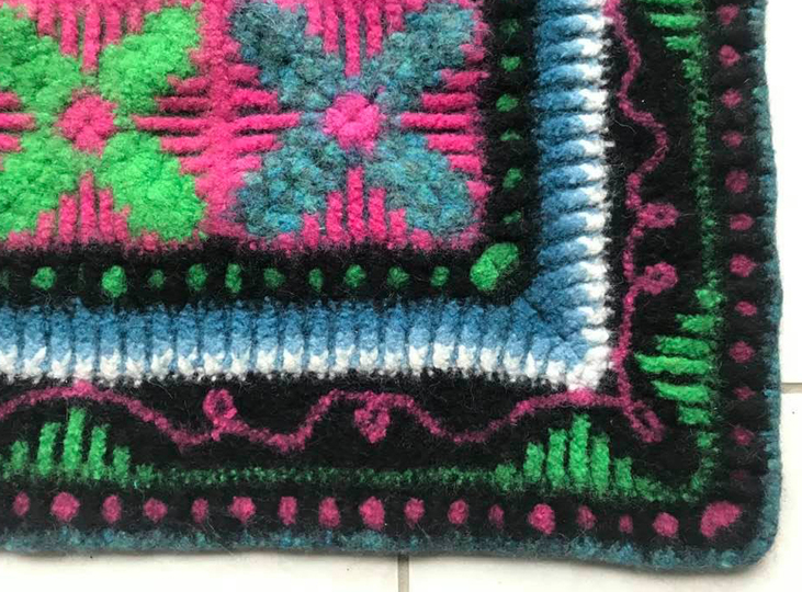 FilzWolleTeppich "Ticktacktoe"