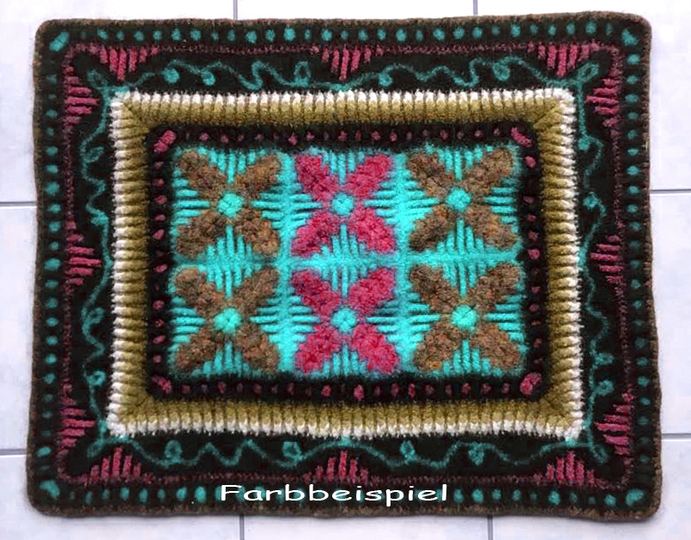 FilzWolleTeppich "Ticktacktoe"