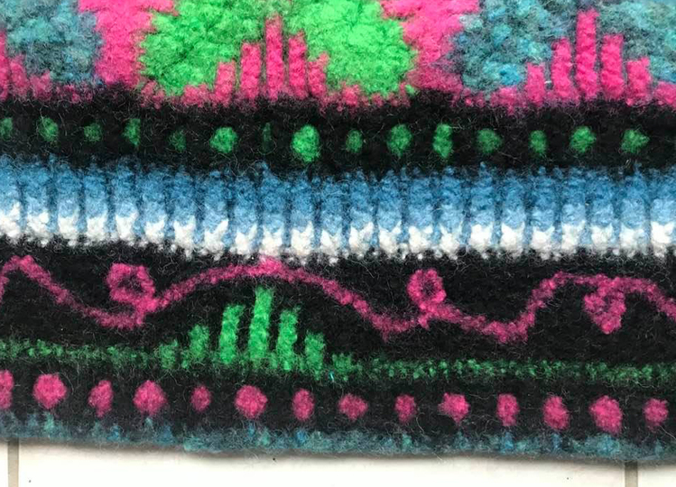 FilzWolleTeppich "Ticktacktoe"