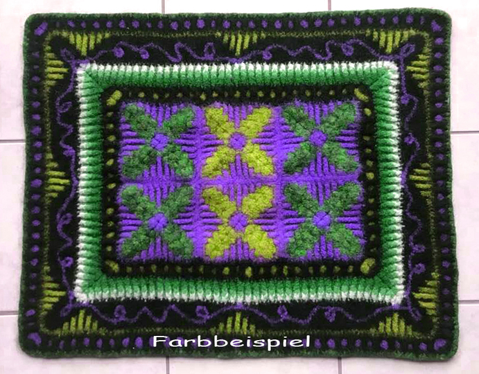 FilzWolleTeppich "Ticktacktoe"