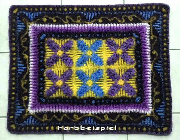 FilzWolleTeppich "Ticktacktoe"