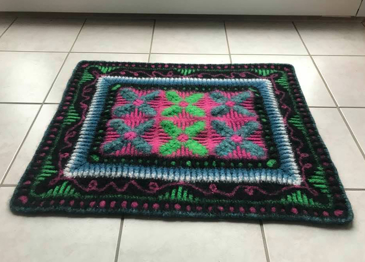 FilzWolleTeppich "Ticktacktoe"