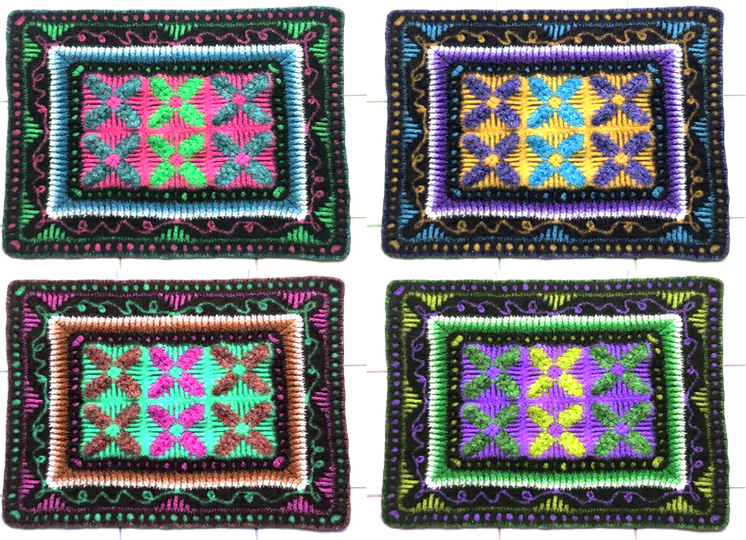 FilzWolleTeppich "Ticktacktoe"