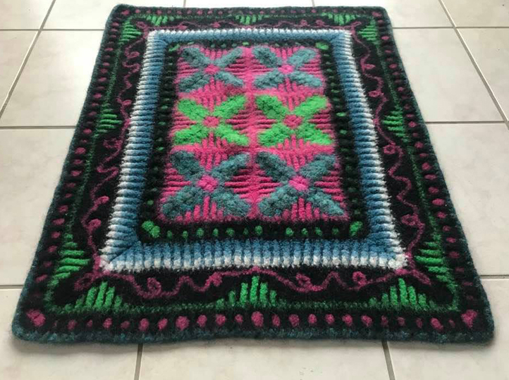 FilzWolleTeppich "Ticktacktoe"