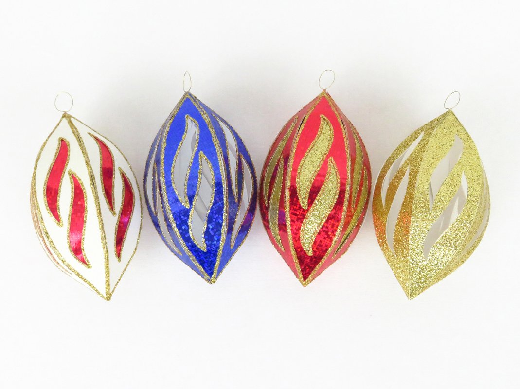 Christbaumanhänger in Olivenform – Bastelanleitung und Vorlagen